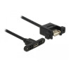 Delock Kabel USB 2.0 Micro-B Buchse zum Einbau - USB 2.0 Typ-A Buchse zum Einbau 1 m