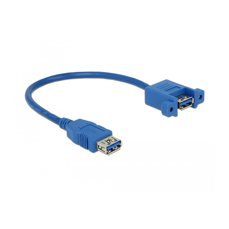 Delock USB 5 Gbps Kabel Typ-A Buchse zu USB 5 Gbps Typ-A Buchse zum Einbau 25 cm