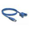Delock USB 5 Gbps Kabel Typ-A Stecker zu USB 5 Gbps Typ-A Buchse zum Einbau 1 m