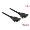 Delock Kabel DisplayPort 1.2 Buchse - DisplayPort Buchse zum Einbau 4K 60 Hz 0,25 m