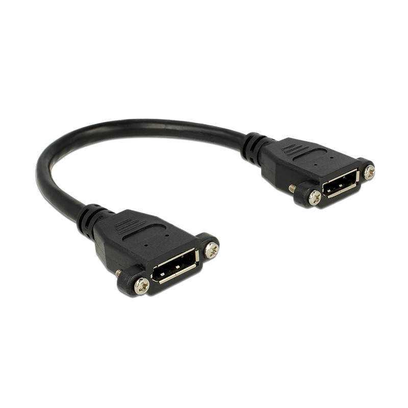 Delock Kabel DisplayPort 1.2 Buchse - DisplayPort Buchse zum Einbau 4K 60 Hz 0,25 m