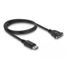 Delock Kabel DisplayPort 1.2 Stecker - DisplayPort Buchse zum Einbau 4K 60 Hz 1 m
