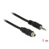Delock Kabel Audio Klinke 3,5 mm Buchse zum Einbau - Audio Klinke 3,5 mm Stecker 3 Pin 100 cm