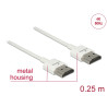 Delock Kabel High Speed HDMI mit Ethernet - HDMI-A Stecker - HDMI-A Stecker 3D 4K 0,25 m Slim High Quality