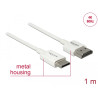 Delock Kabel High Speed HDMI mit Ethernet - HDMI-A Stecker - HDMI Mini-C Stecker 3D 4K 1 m Slim High Quality