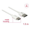 Delock Kabel High Speed HDMI mit Ethernet - HDMI-A Stecker - HDMI Mini-C Stecker 3D 4K 1,5 m Slim High Quality