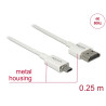 Delock Kabel High Speed HDMI mit Ethernet - HDMI-A Stecker - HDMI Micro-D Stecker 3D 4K 0,25 m Slim High Quality