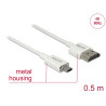 Delock Kabel High Speed HDMI mit Ethernet - HDMI-A Stecker - HDMI Micro-D Stecker 3D 4K 0,5 m Slim High Quality