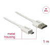Delock Kabel High Speed HDMI mit Ethernet - HDMI-A Stecker - HDMI Micro-D Stecker 3D 4K 1 m Slim High Quality