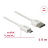 Delock Kabel High Speed HDMI mit Ethernet - HDMI-A Stecker - HDMI Micro-D Stecker 3D 4K 1,5 m Slim High Quality