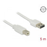 Delock Kabel EASY-USB 2.0 Typ-A Stecker - USB 2.0 Typ-B Stecker 5 m weiß