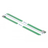 Delock Edelstahlkabelbinder L 500 x B 7,9 mm grün 10 Stück