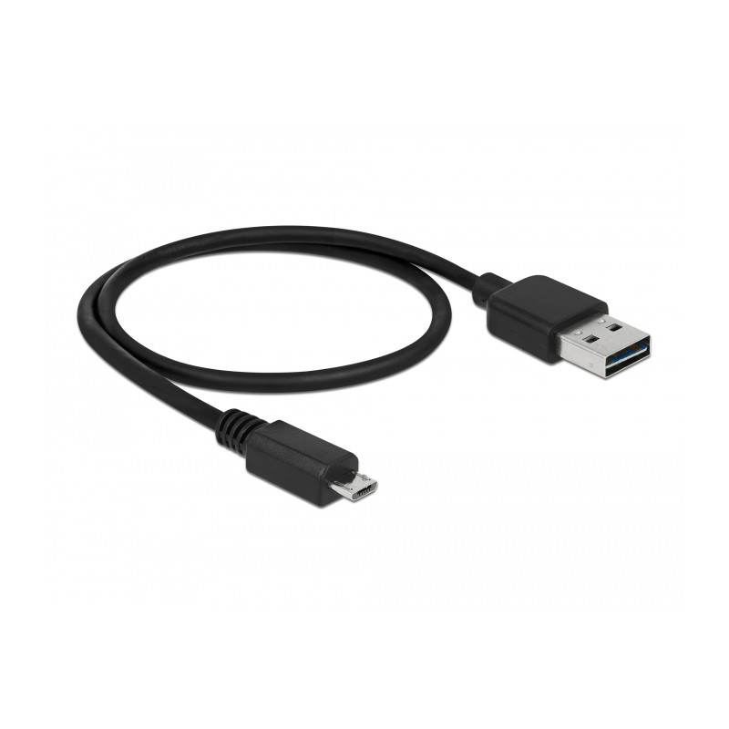 Delock Kabel EASY-USB 2.0 Typ-A Stecker - USB 2.0 Typ Micro-B Stecker 50 cm schwarz
