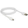 Delock Kabel EASY-USB 2.0 Typ-A Stecker - USB 2.0 Typ Mini-B Stecker 1 m weiß