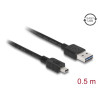 Delock Kabel EASY-USB 2.0 Typ-A Stecker - USB 2.0 Typ Mini-B Stecker 0,5 m schwarz