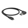 Delock Kabel EASY-USB 2.0 Typ-A Stecker gewinkelt links / rechts - USB 2.0 Typ Micro-B Stecker 0,5 m