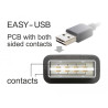 Delock Kabel EASY-USB 2.0 Typ-A Stecker gewinkelt links / rechts - USB 2.0 Typ-B Stecker 0,5 m