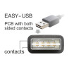 Delock Kabel EASY-USB 2.0 Typ-A Stecker gewinkelt links / rechts - USB 2.0 Typ Mini-B Stecker 0,5 m