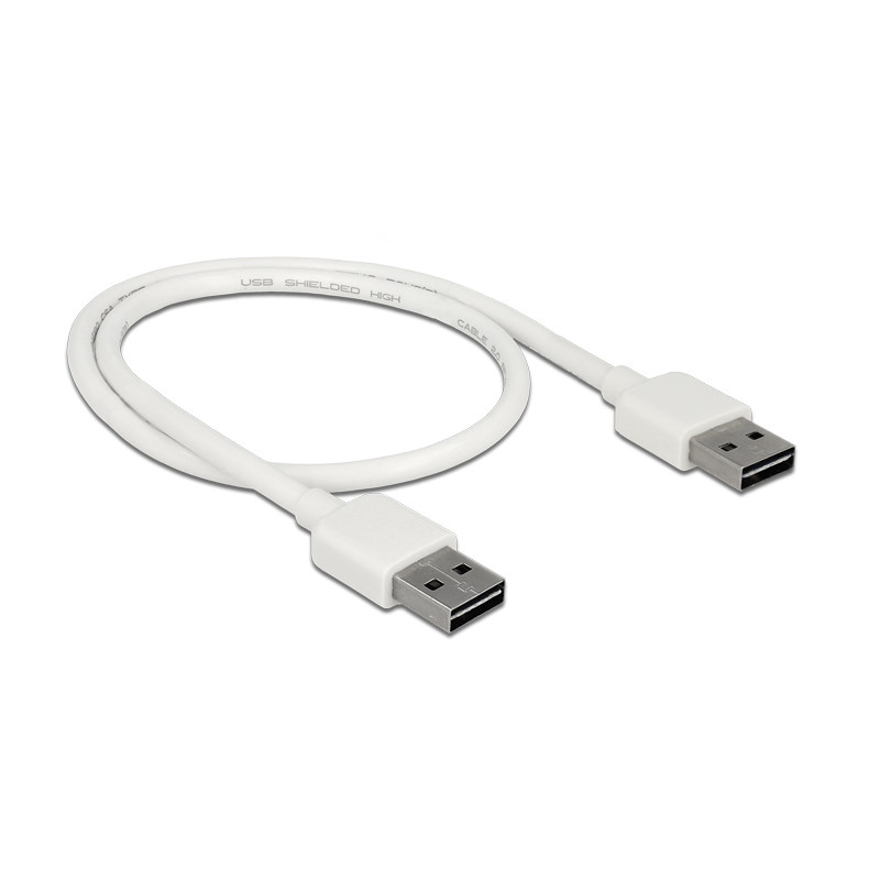 Delock Kabel EASY-USB 2.0 Typ-A Stecker - EASY-USB 2.0 Typ-A Stecker 0,5 m weiß