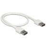 Delock Kabel EASY-USB 2.0 Typ-A Stecker - EASY-USB 2.0 Typ-A Stecker 0,5 m weiß