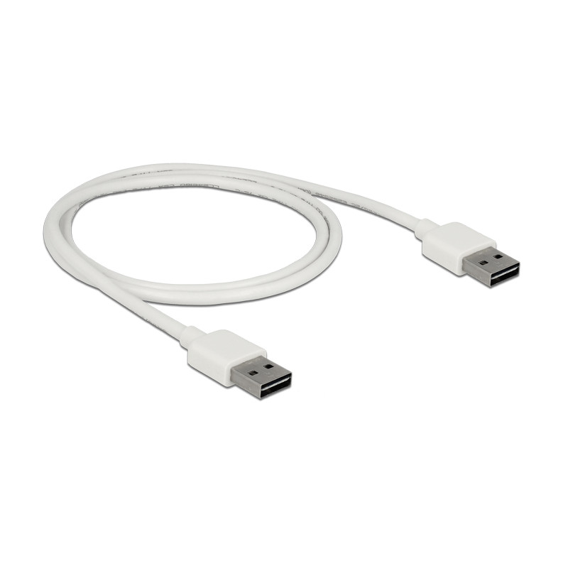 Delock Kabel EASY-USB 2.0 Typ-A Stecker - EASY-USB 2.0 Typ-A Stecker 1 m weiß