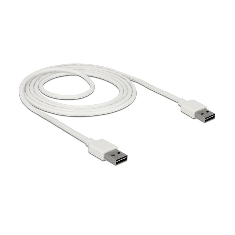 Delock Kabel EASY-USB 2.0 Typ-A Stecker - EASY-USB 2.0 Typ-A Stecker 2 m weiß
