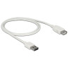 Delock Verlängerungskabel EASY-USB 2.0 Typ-A Stecker - USB 2.0 Typ-A Buchse weiß 1 m