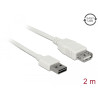 Delock Verlängerungskabel EASY-USB 2.0 Typ-A Stecker - USB 2.0 Typ-A Buchse weiß 2 m