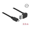 Delock Kabel EASY-USB 2.0 Typ-A Stecker gewinkelt oben / unten - USB 2.0 Typ Micro-B Stecker 0,5 m
