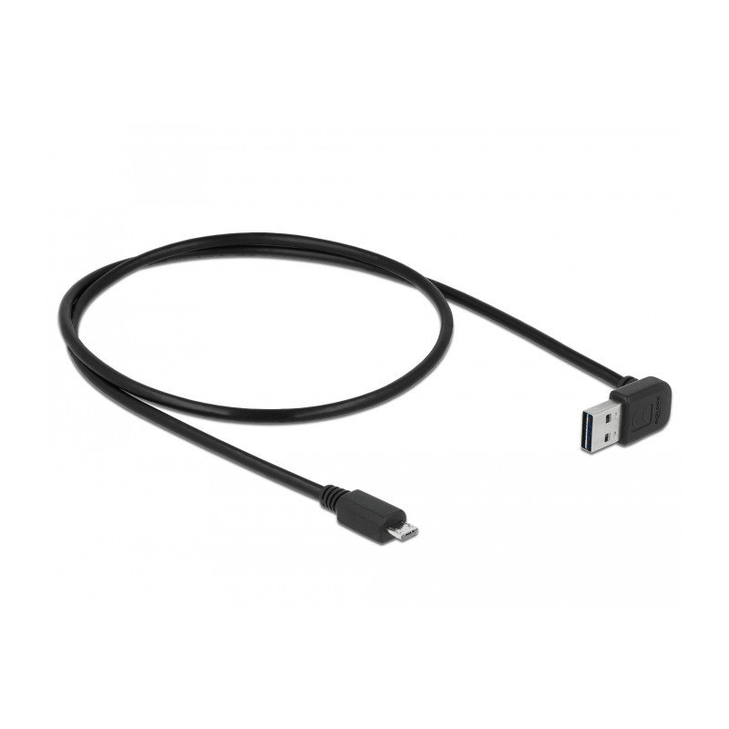 Delock Kabel EASY-USB 2.0 Typ-A Stecker gewinkelt oben / unten - USB 2.0 Typ Micro-B Stecker 0,5 m