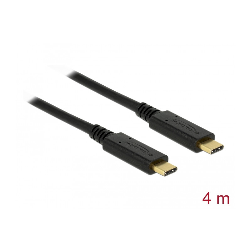Delock USB 2.0 Kabel Type-C zu Type-C 4 m PD 5 A E-Marker