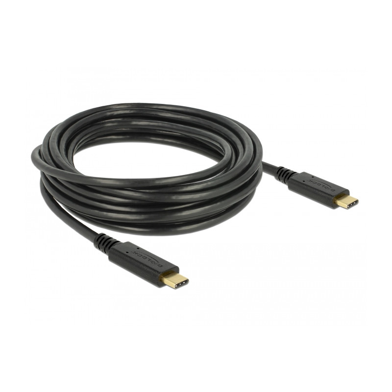 Delock USB 2.0 Kabel Type-C zu Type-C 4 m PD 5 A E-Marker