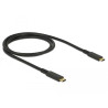 Delock USB 10 Gbps Kabel USB Type-C™ Stecker zu Stecker PD 3.0 60 W E-Marker 1 m koaxial