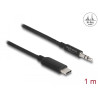 Delock Audio Stereo Kabel USB Type-C™ Stecker zu Klinkenstecker 3,5 mm 3 Pin 1 m schwarz