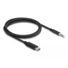 Delock Audio Stereo Kabel USB Type-C™ Stecker zu Klinkenstecker 3,5 mm 3 Pin 1 m schwarz