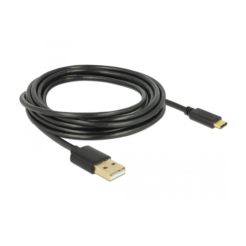 Delock USB 2.0 Kabel Typ-A zu Type-C 3 m