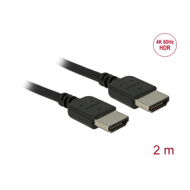 Delock Premium HDMI Kabel 4K 60 Hz 2 m