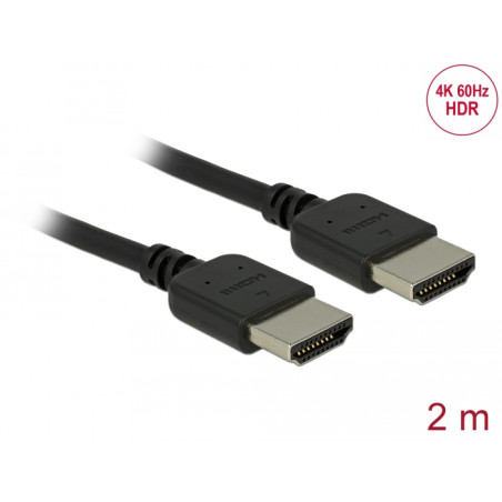 Delock Premium HDMI Kabel 4K 60 Hz 2 m
