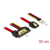 Delock Kabel SATA 6 Gb/s 7 Pin Buchse + Floppy 4 Pin Strom Stecker - SATA 22 Pin Buchse gerade Metall 30 cm