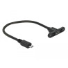 Delock Kabel USB 2.0 Micro-B Buchse zum Einbau - USB 2.0 Micro-B Stecker 25 cm