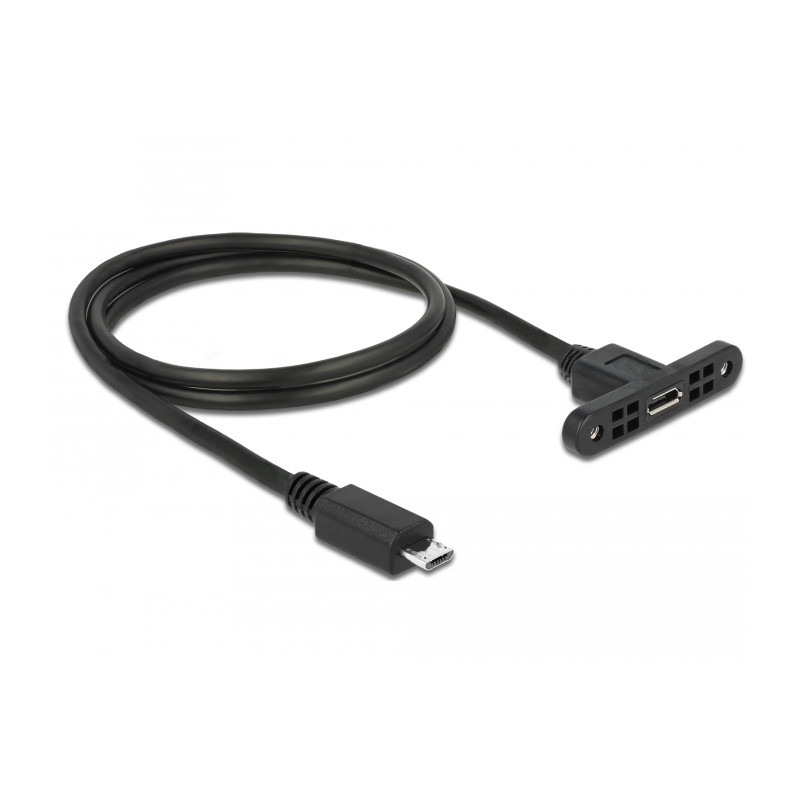 Delock Kabel USB 2.0 Micro-B Buchse zum Einbau - USB 2.0 Micro-B Stecker 1 m