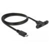 Delock Kabel USB 2.0 Micro-B Buchse zum Einbau - USB 2.0 Micro-B Stecker 1 m