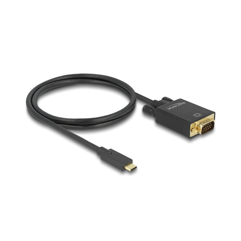 Delock Kabel USB Type-C™ Stecker - VGA Stecker (DP Alt Mode) 1 m schwarz