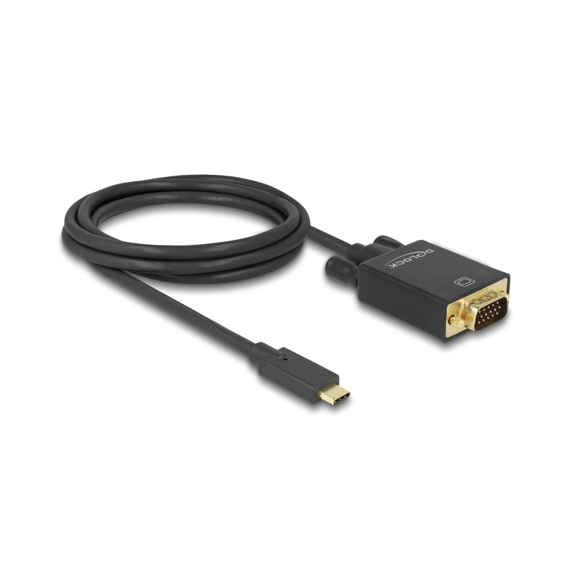Delock Kabel USB Type-C™ Stecker - VGA Stecker (DP Alt Mode) 2 m schwarz