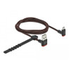 Delock EASY-USB 2.0 Kabel Typ-A Stecker zu EASY-USB Typ Micro-B Stecker gewinkelt oben / unten 1 m schwarz