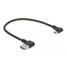 Delock EASY-USB 2.0 Kabel Typ-A Stecker zu EASY-USB Typ Micro-B Stecker gewinkelt links / rechts 0,2 m schwarz
