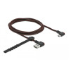 Delock EASY-USB 2.0 Kabel Typ-A Stecker zu EASY-USB Typ Micro-B Stecker gewinkelt links / rechts 1,5 m schwarz