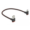Delock EASY-USB 2.0 Kabel Typ-A Stecker zu USB Type-C™ Stecker gewinkelt oben / unten 0,2 m schwarz