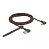 Delock EASY-USB 2.0 Kabel Typ-A Stecker zu USB Type-C™ Stecker gewinkelt links / rechts 2 m schwarz