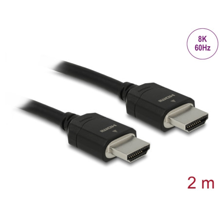 Delock Ultra High Speed HDMI Kabel 48 Gbps 8K 60 Hz schwarz 2 m zertifiziert